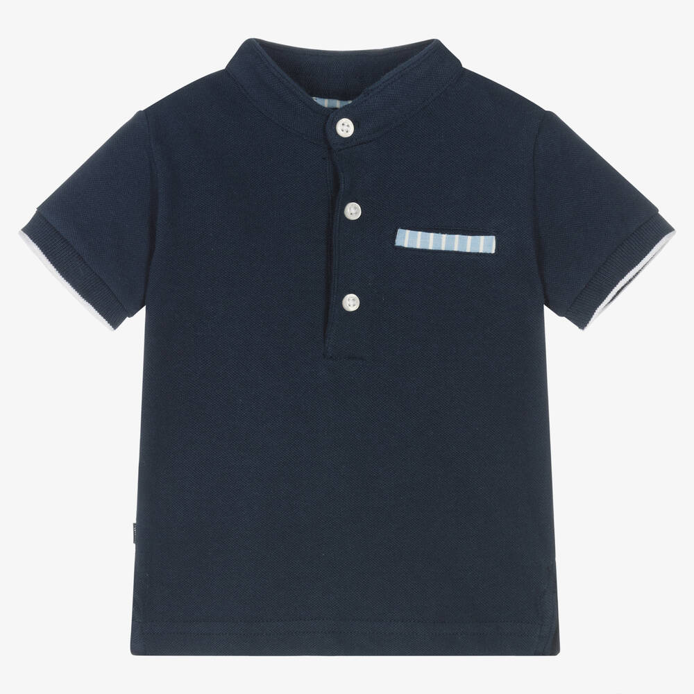 Mayoral - Boys Blue Cotton Piqué Top | Childrensalon