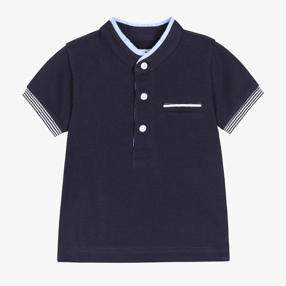 Mayoral - Синяя рубашка поло из хлопка для мальчиков | Childrensalon