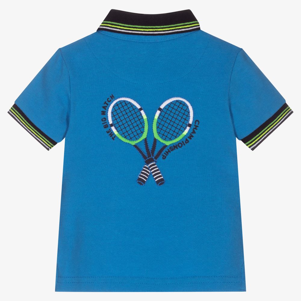 مايورال-توب بولو أطفال ولادي قطن لون أزرق | Childrensalon Outlet