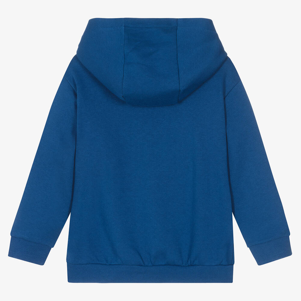 Mayoral-Boys Blue Cotton Racing Car Hoodie | Childrensalon Outlet