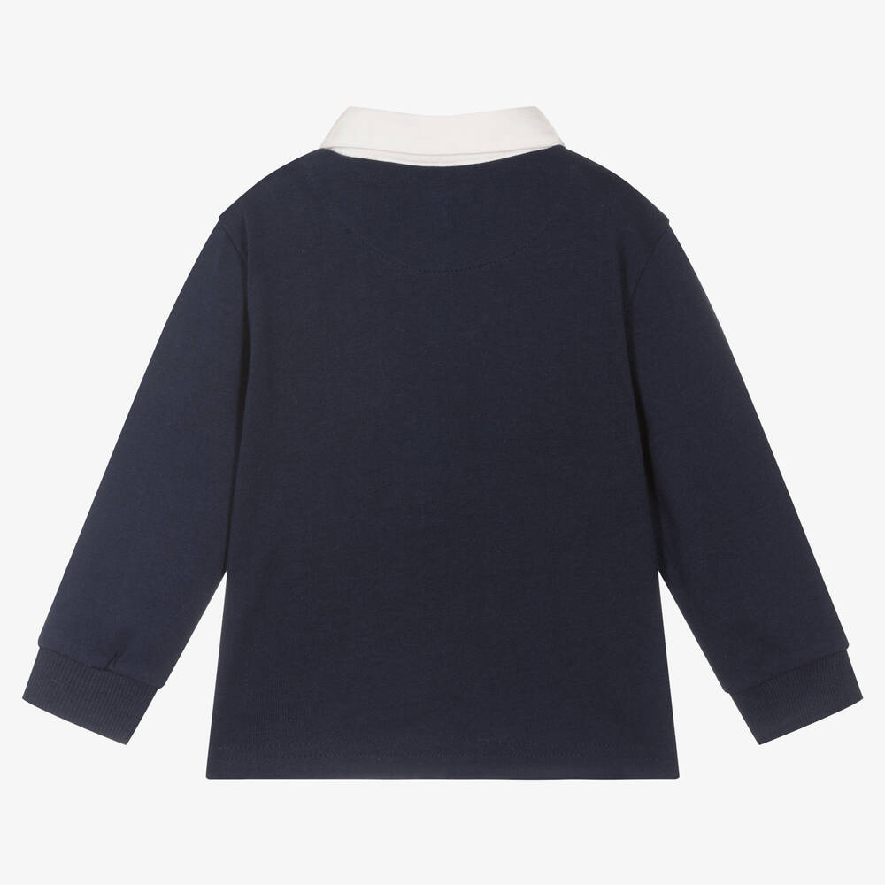 مايورال-توب رغبي أطفال ولادي قطن جيرسي لون كحلي وأزرق | Childrensalon Outlet