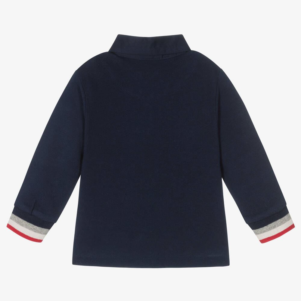 Mayoral-Синяя хлопковая рубашка в стиле регби для мальчиков | Childrensalon Outlet