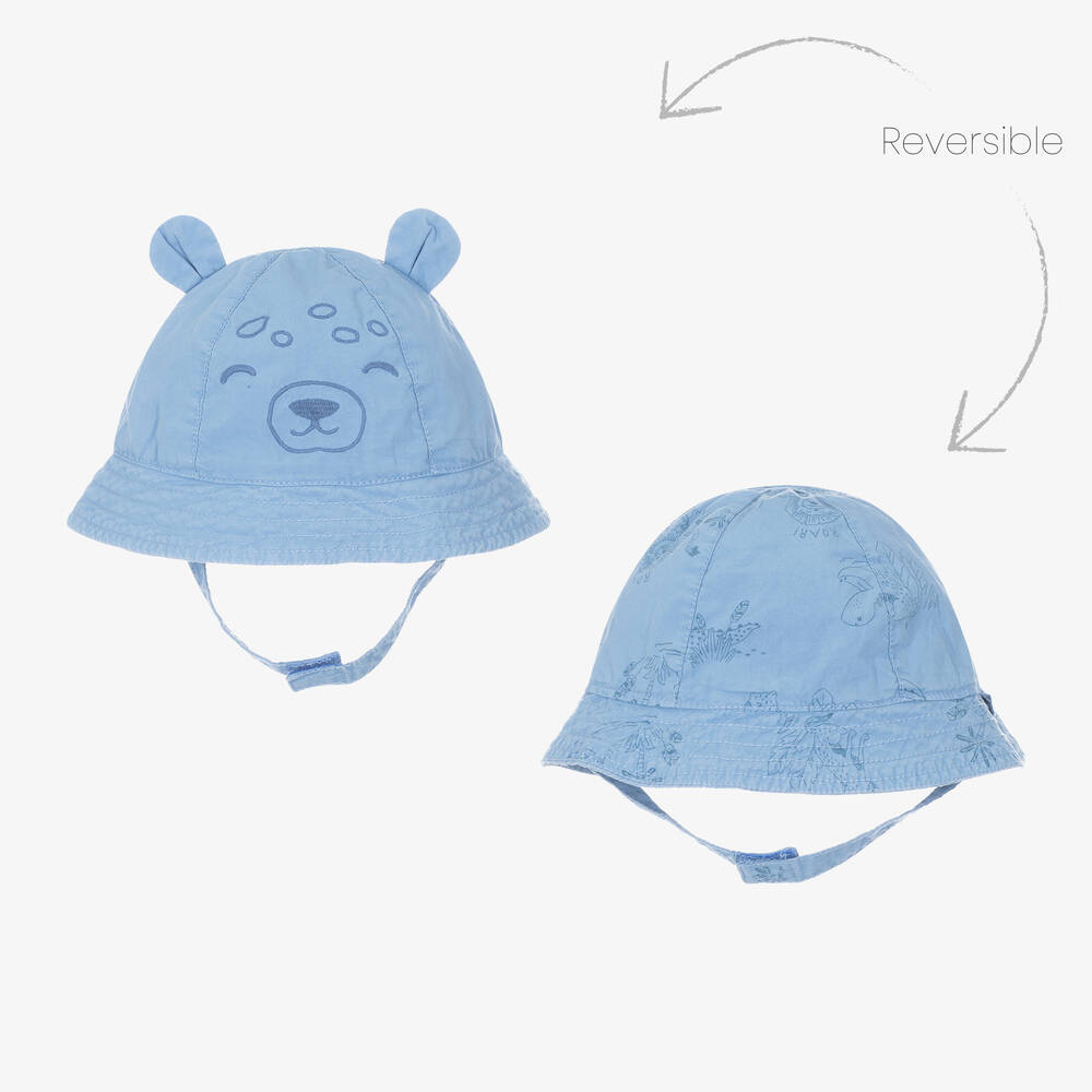Mayoral-Boys Blue Cotton Safari Print Shorts | Childrensalon Outlet