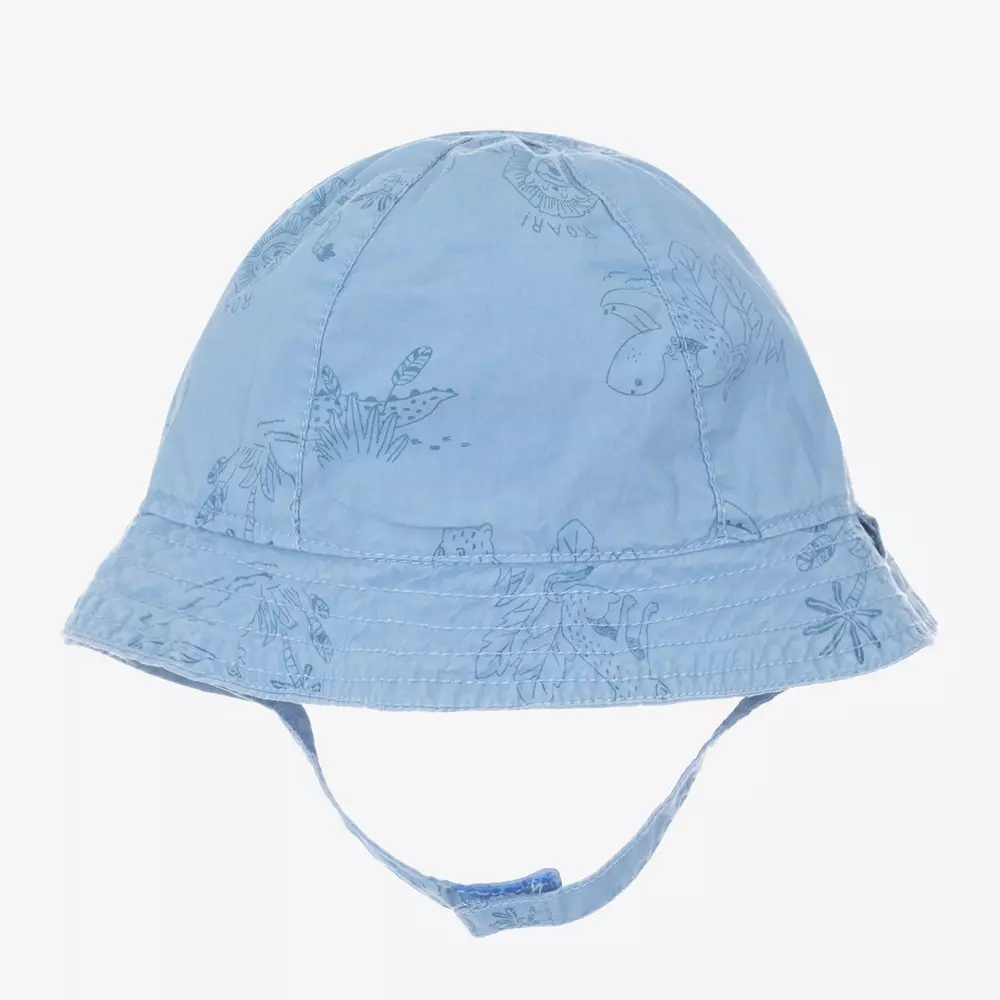 Mayoral-Boys Blue Cotton Safari Print Shorts | Childrensalon Outlet