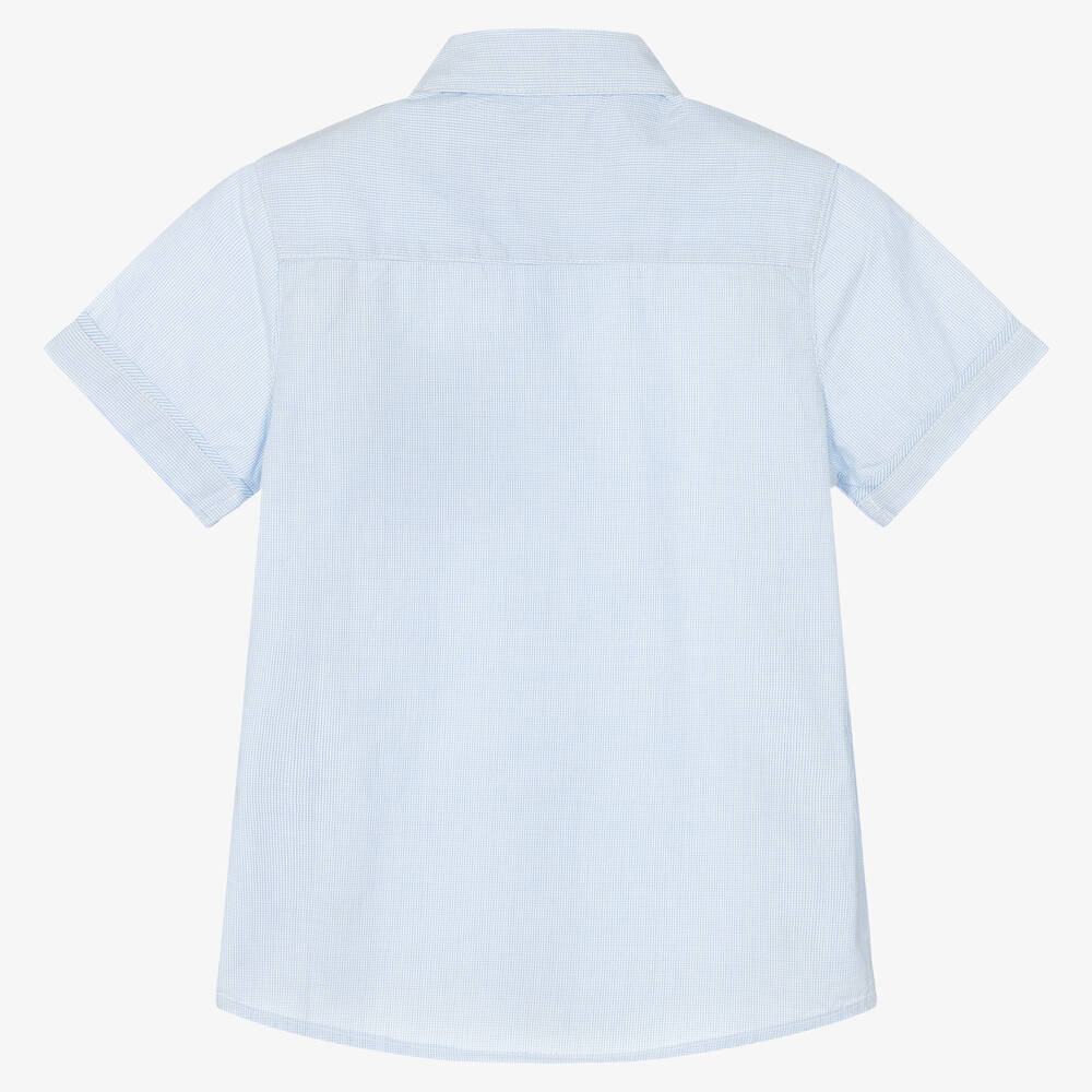 Mayoral-قميص قطن مستدام لون أزرق للأولاد | Childrensalon Outlet