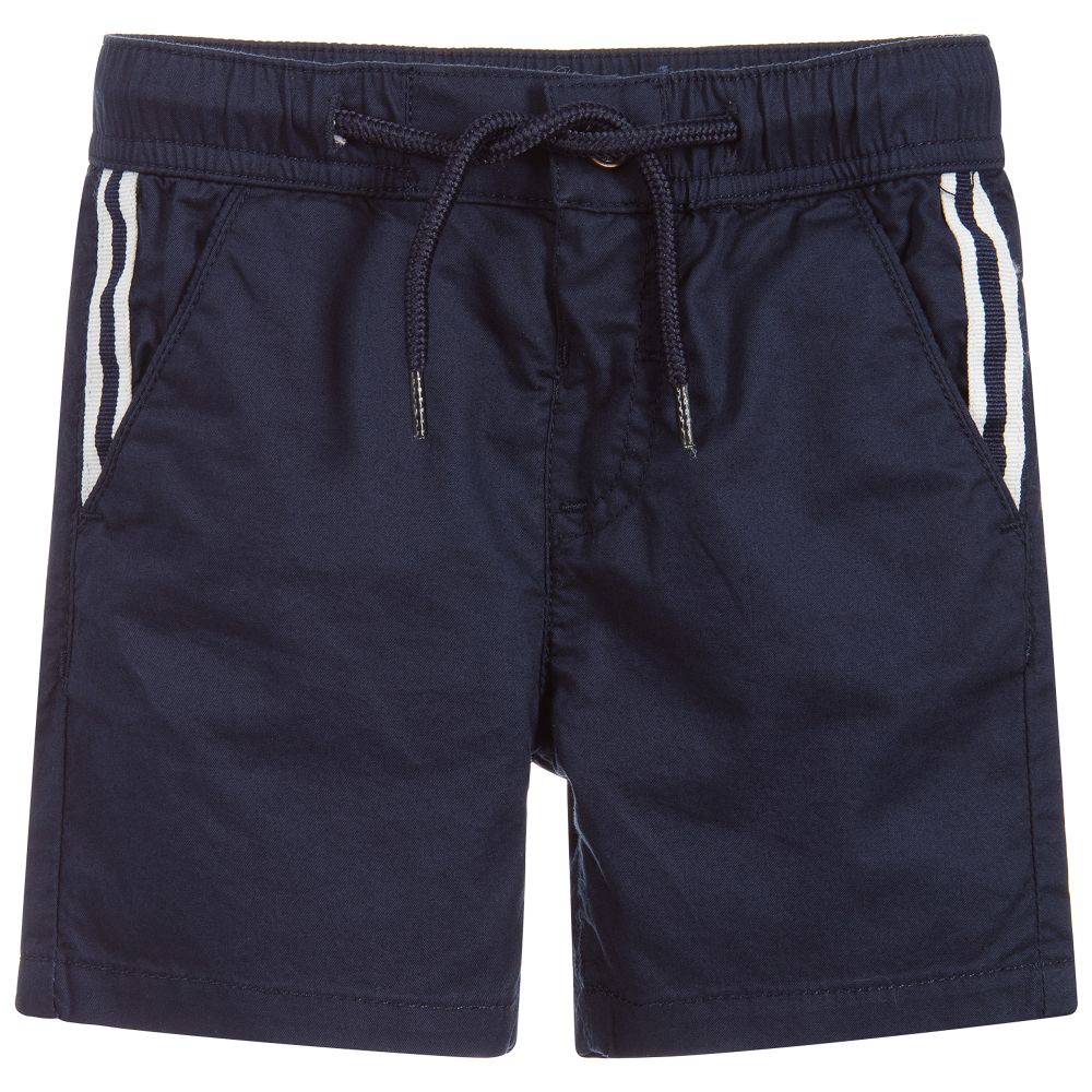 Mayoral - Boys Blue Cotton Shorts | Childrensalon