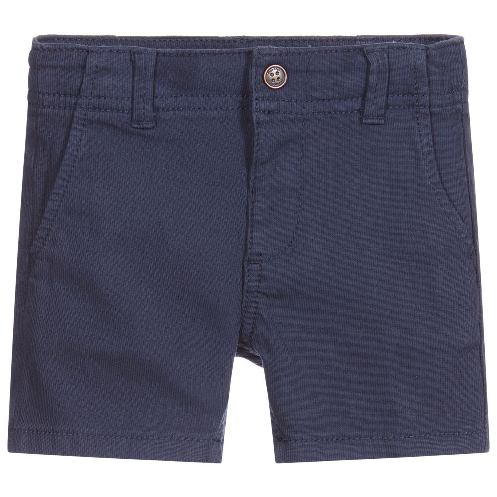 Mayoral-Boys Blue Cotton Shorts | Childrensalon Outlet