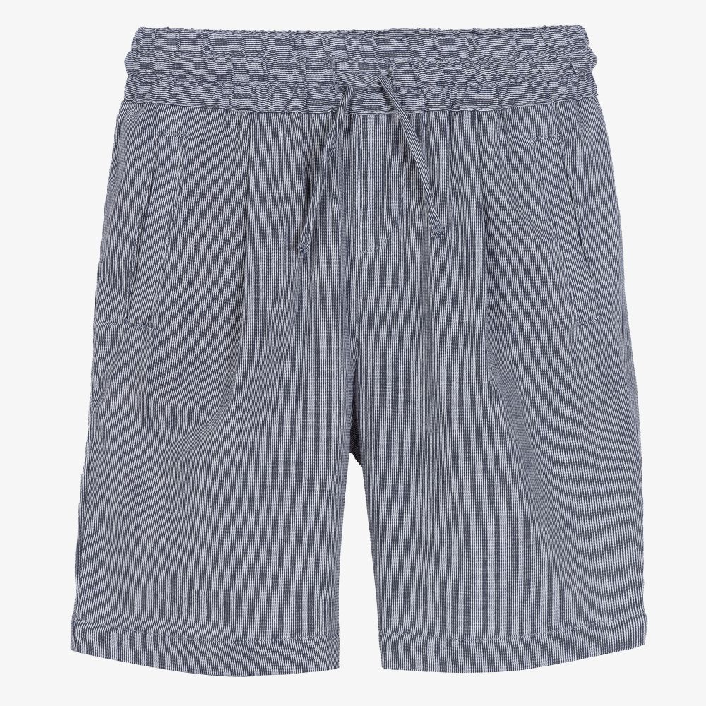 Mayoral - Boys Blue Cotton Shorts | Childrensalon Outlet