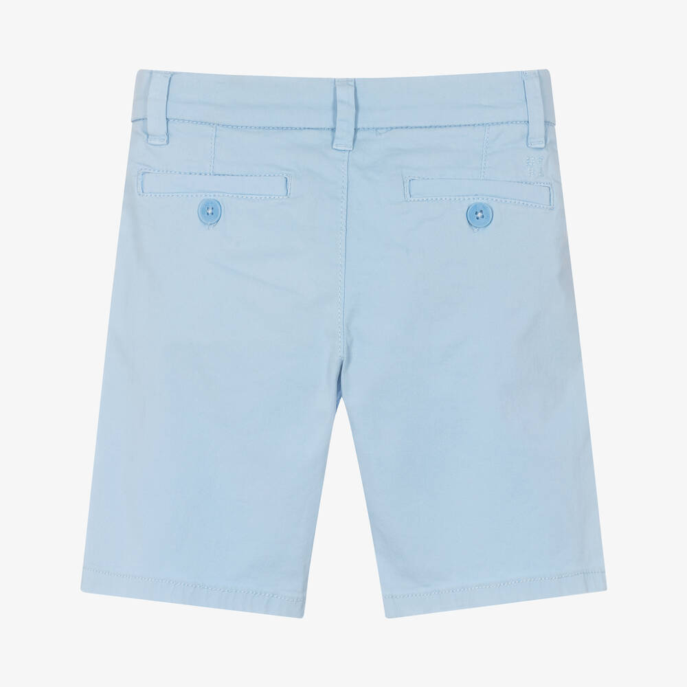 Mayoral-Boys Blue Cotton Shorts | Childrensalon Outlet