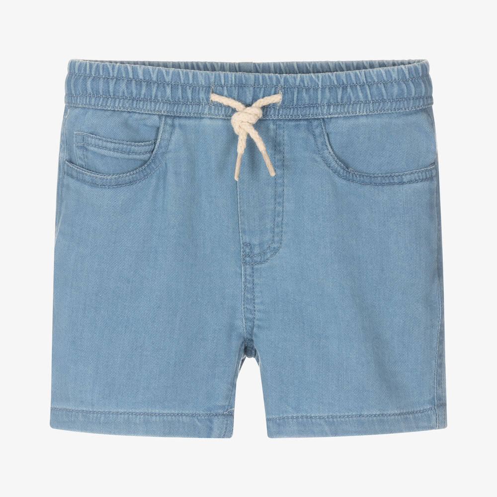 Mayoral - Boys Blue Cotton Shorts | Childrensalon