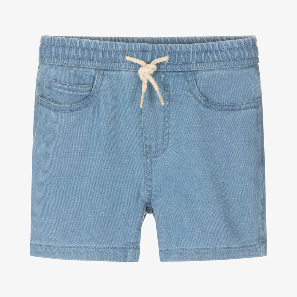 Mayoral - Short bleu en coton garçon | Childrensalon