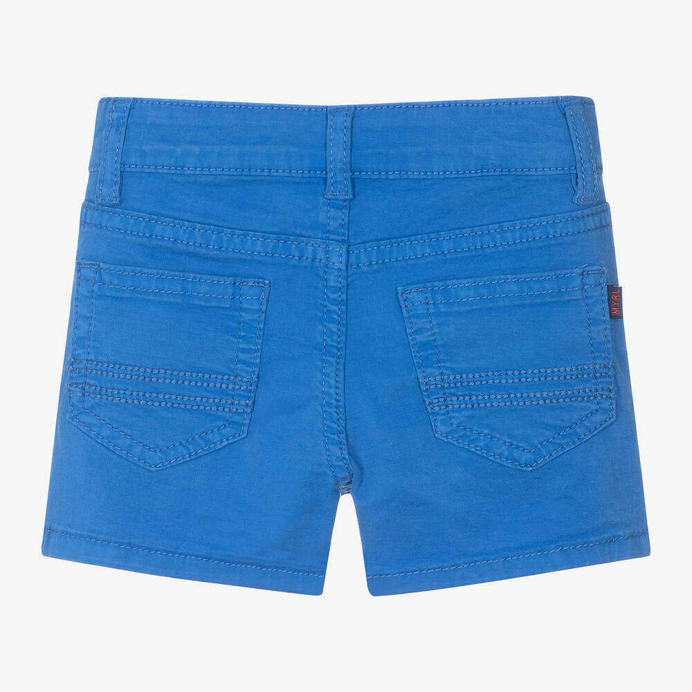 Mayoral-Boys Blue Cotton Shorts | Childrensalon Outlet