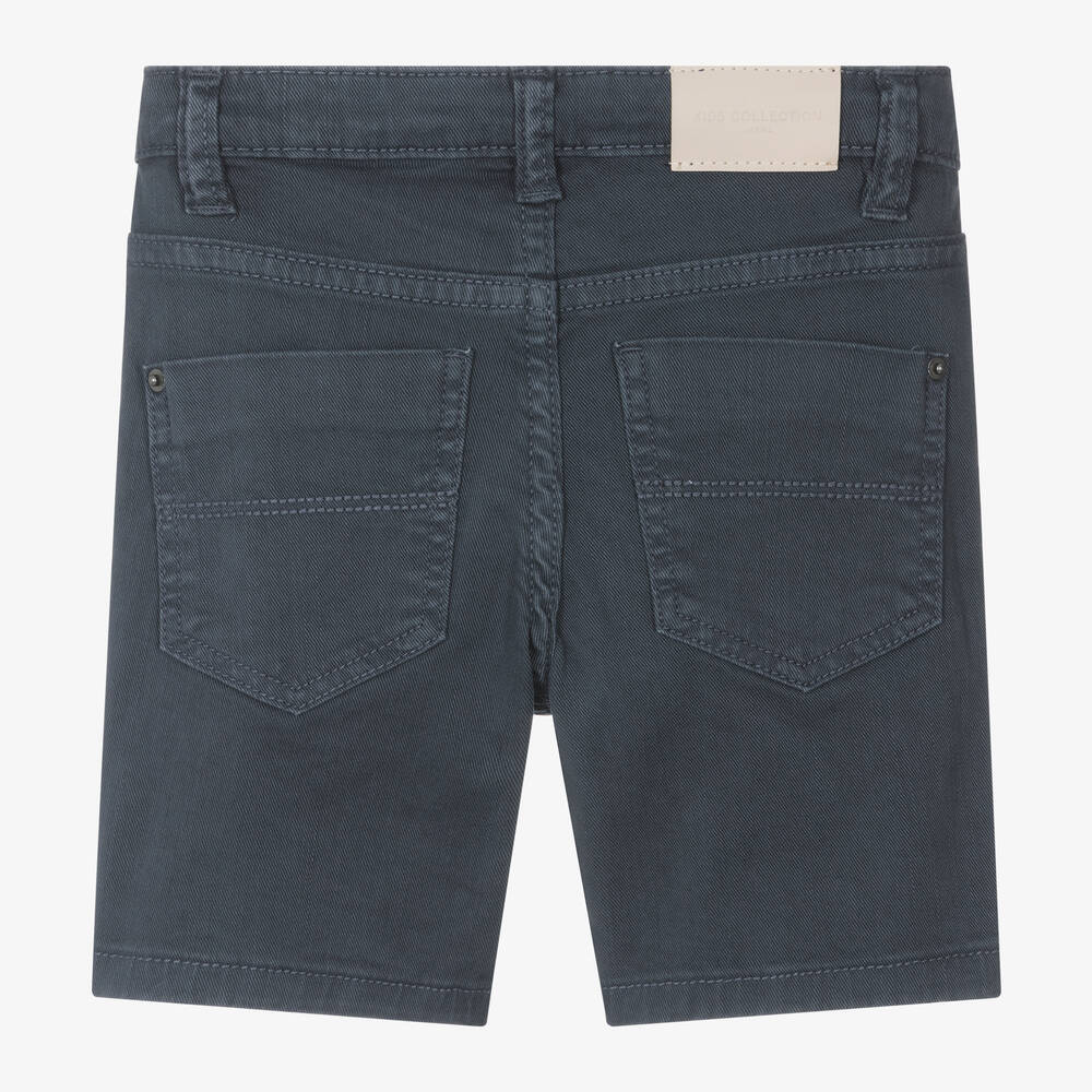 Mayoral-Boys Blue Cotton Shorts | Childrensalon Outlet