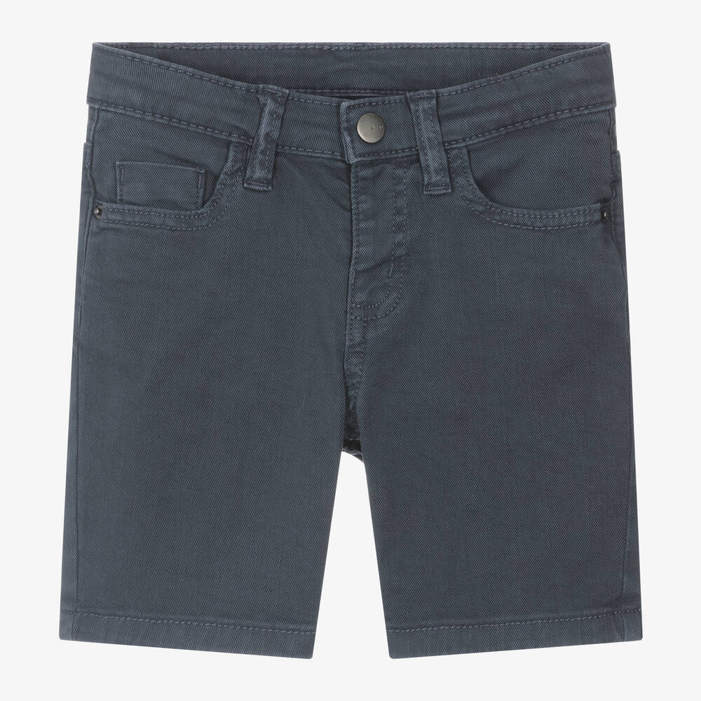 Mayoral-Boys Blue Cotton Shorts | Childrensalon Outlet