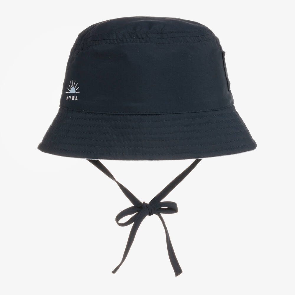 Mayoral - Boys Blue Cotton Sun Hat | Childrensalon