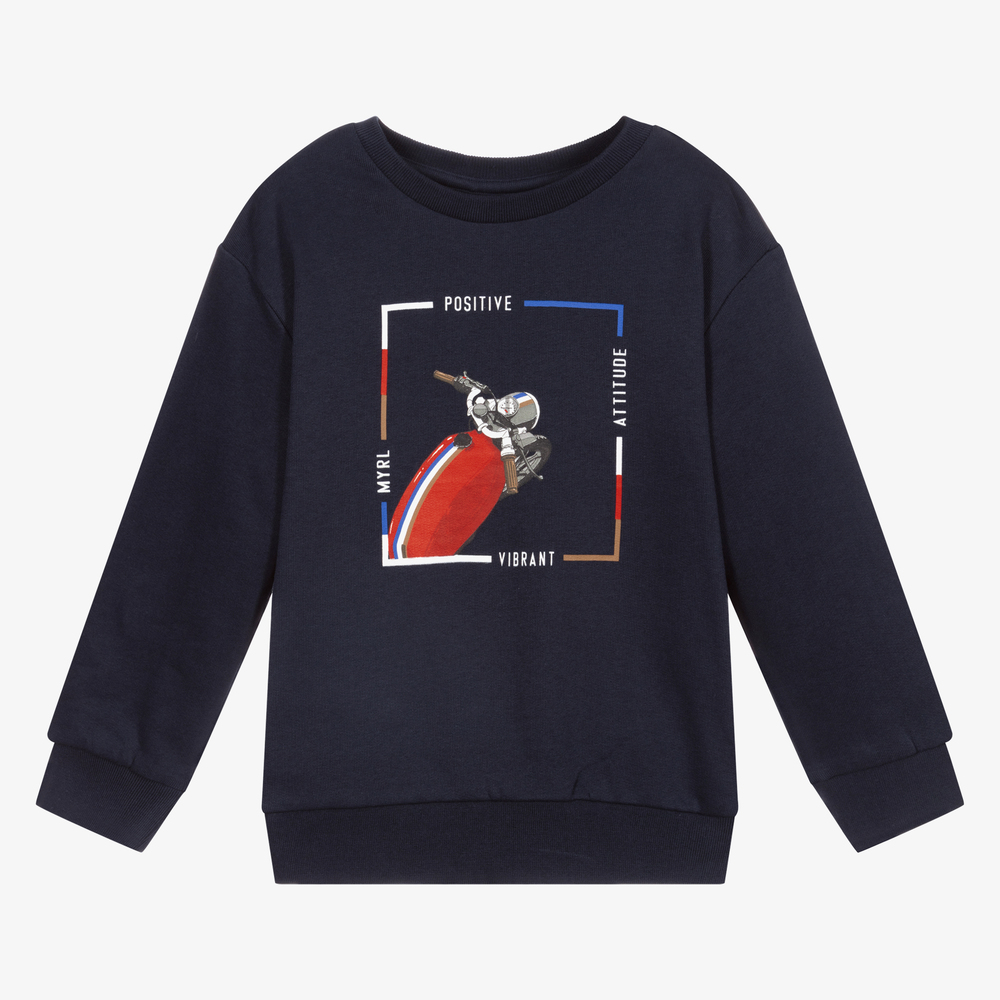Mayoral - Boys Blue Cotton Sweatshirt | Childrensalon