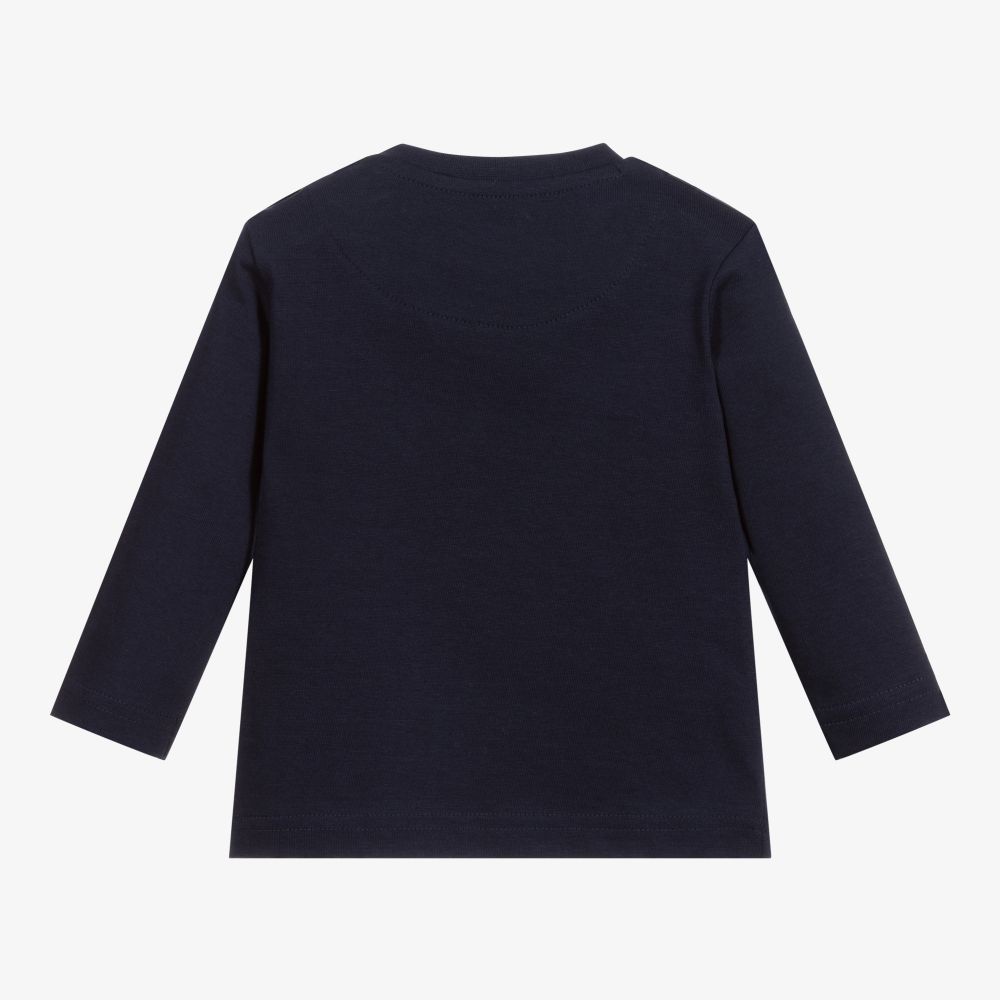 Mayoral-Boys Blue Cotton Top | Childrensalon Outlet