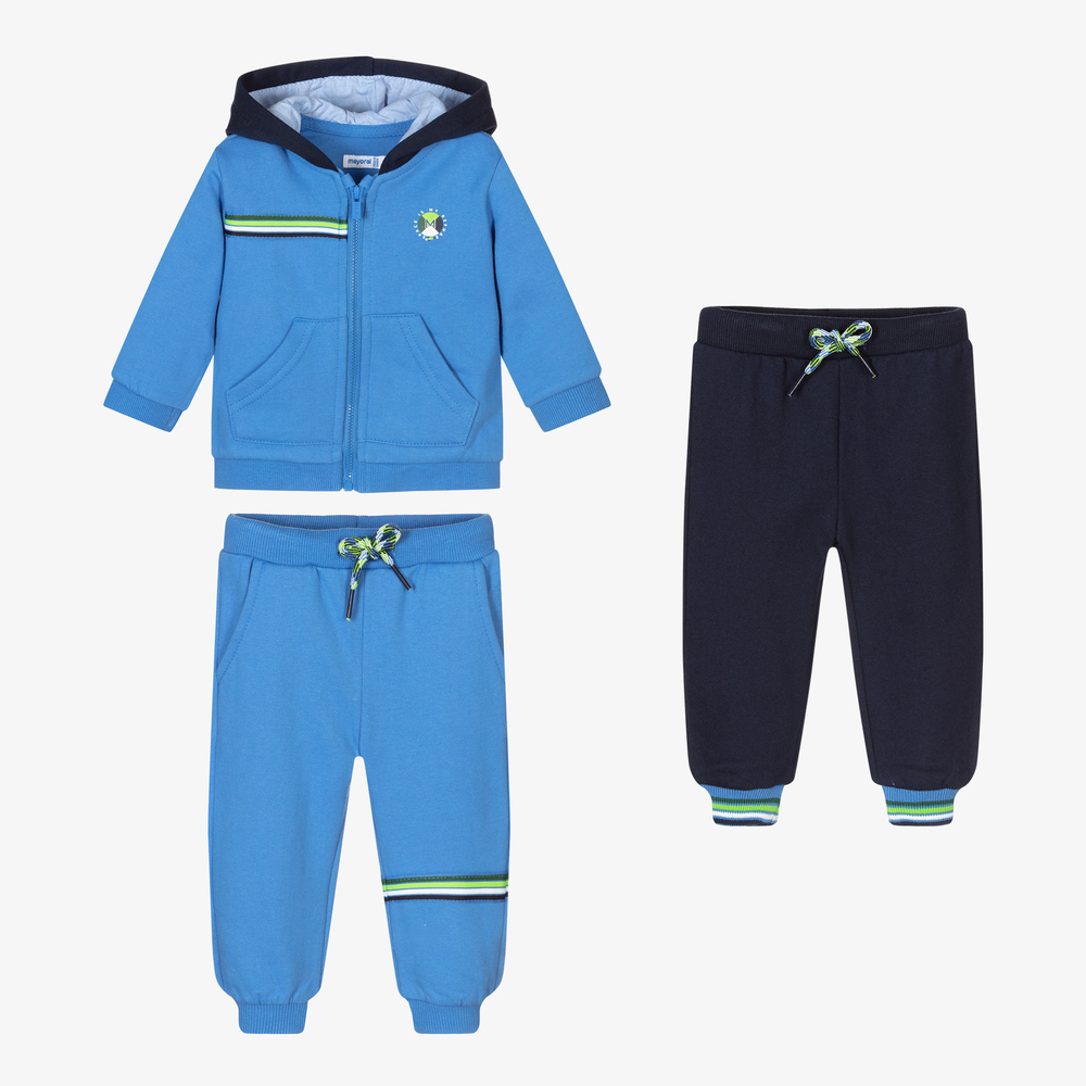 Mayoral - Синий спортивный костюм из хлопка для мальчиков | Childrensalon