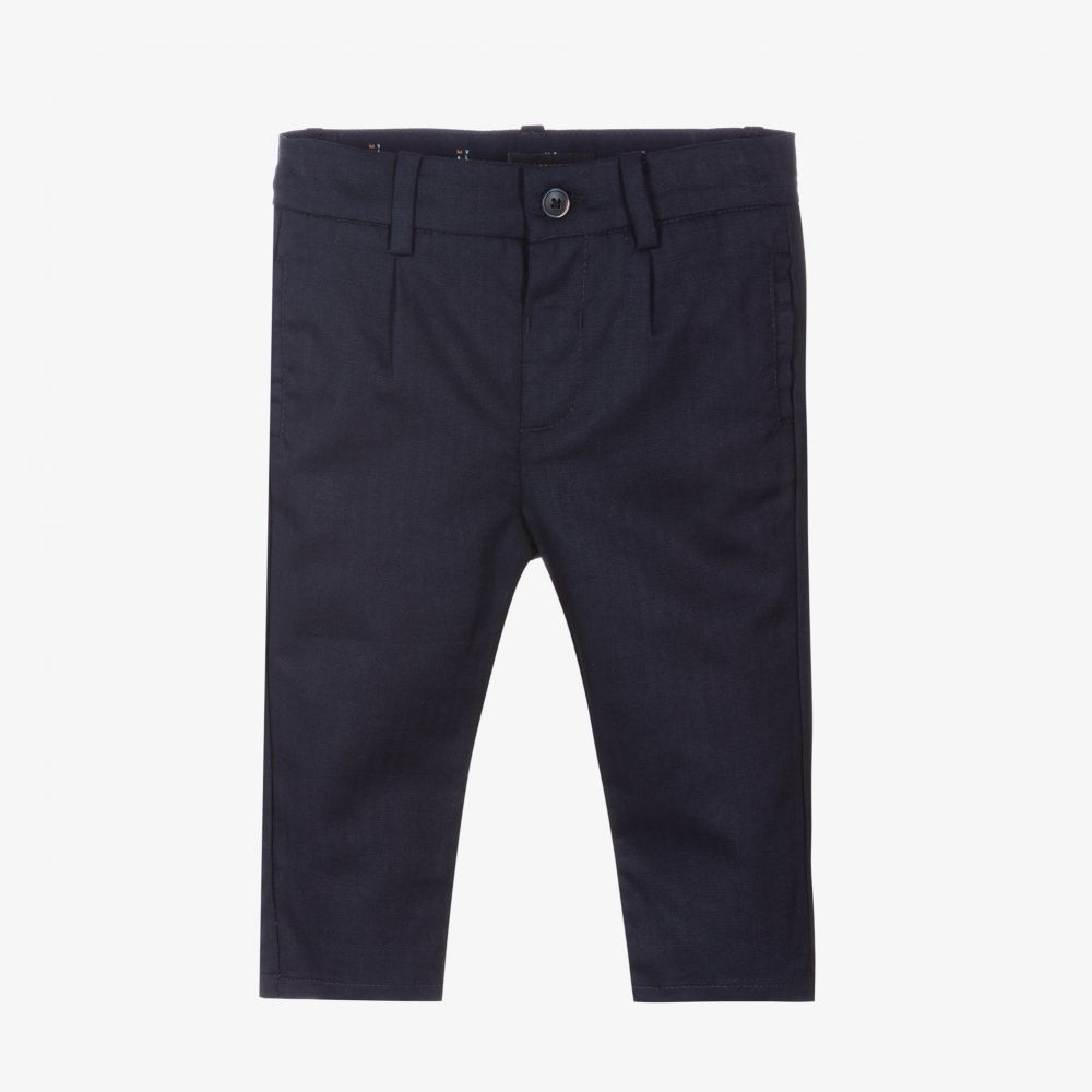Mayoral - Синие хлопковые брюки для мальчиков | Childrensalon