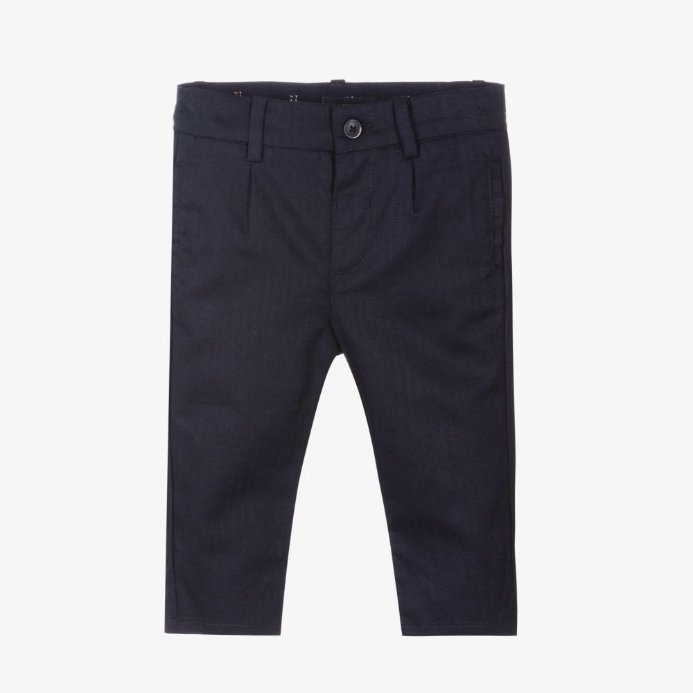 Mayoral - Boys Blue Cotton Trousers | Childrensalon