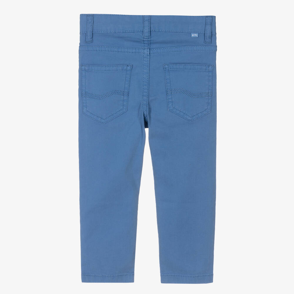 مايورال-بنطلون أطفال ولادي قطن تويل لون أزرق | Childrensalon Outlet