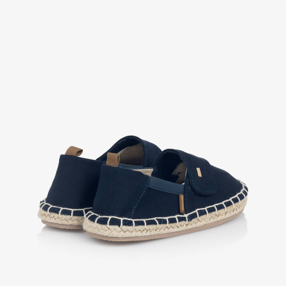 Mayoral-Boys Blue Cotton Velcro Espadrilles | Childrensalon Outlet