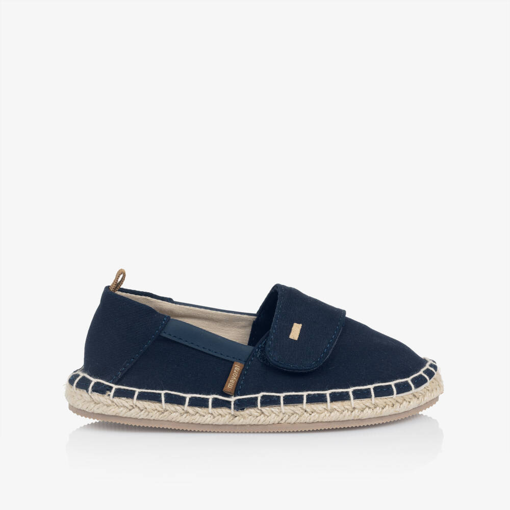 Mayoral-Boys Blue Cotton Velcro Espadrilles | Childrensalon Outlet