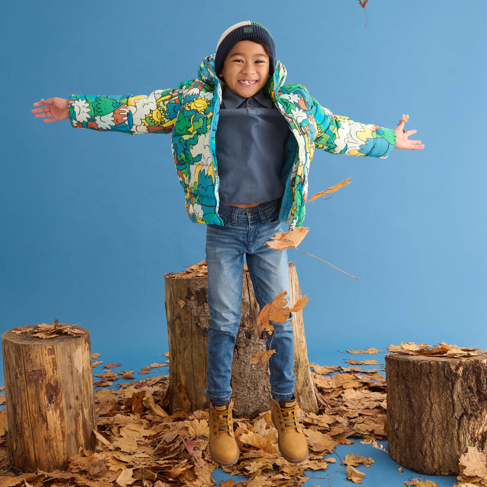 Mayoral-Boys Blue Cotton & Wool Knitted Polo Shirt | Childrensalon Outlet