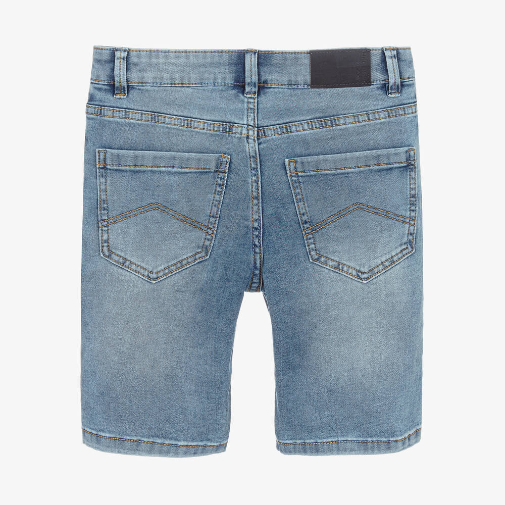 Mayoral-Голубые джинсовые шорты-бермуды | Childrensalon Outlet