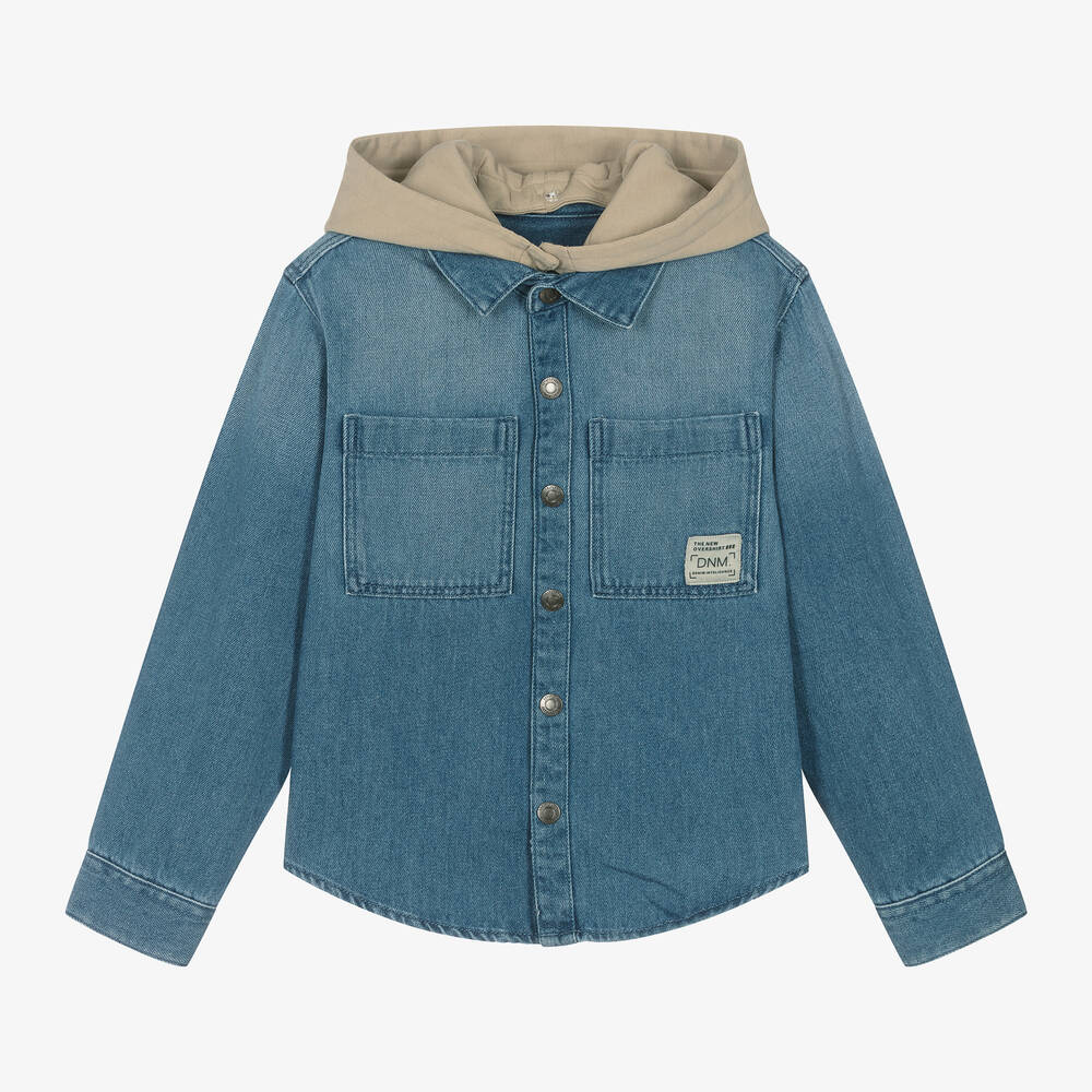 Mayoral Nukutavake-Boys Blue Denim Shacket | Childrensalon Outlet