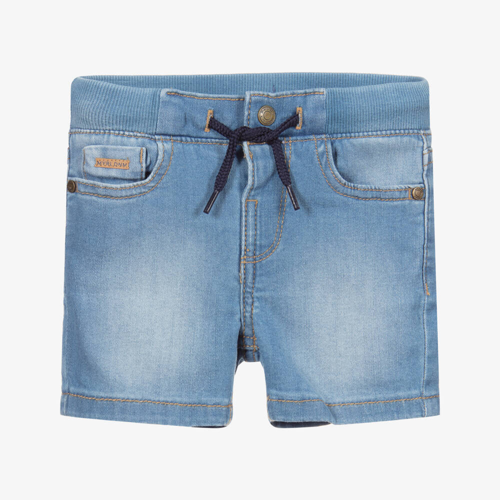 Mayoral-شورت أطفال ولادي قطن دنيم لون أزرق | Childrensalon Outlet