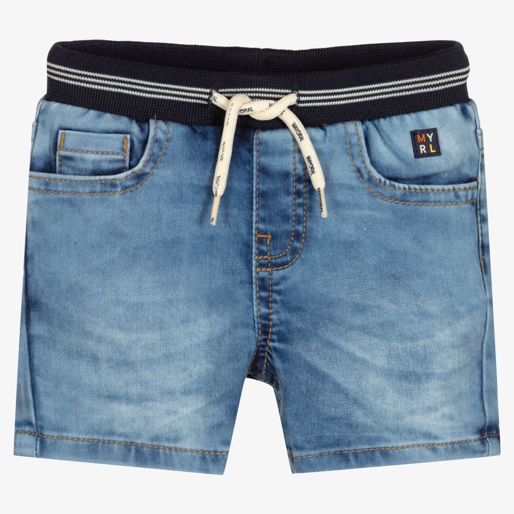 Mayoral - Boys Blue Denim Shorts | Childrensalon