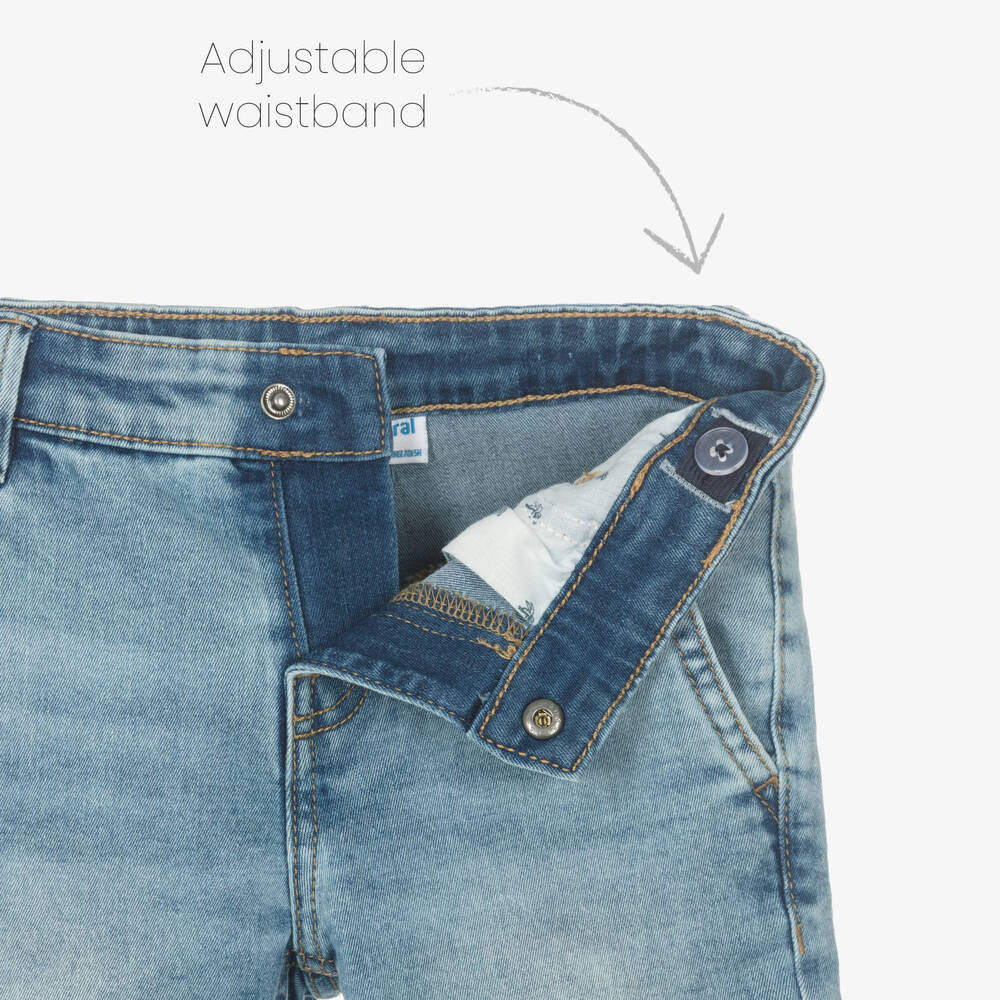 Mayoral-Boys Blue Denim Shorts | Childrensalon Outlet