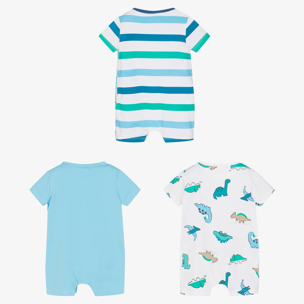 Mayoral-Boys Blue Dinosaur Shorties (3 Pack) | Childrensalon Outlet