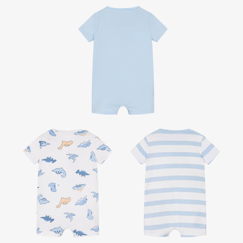 Mayoral-Boys Blue Dinosaur Shorties (3 Pack) | Childrensalon Outlet
