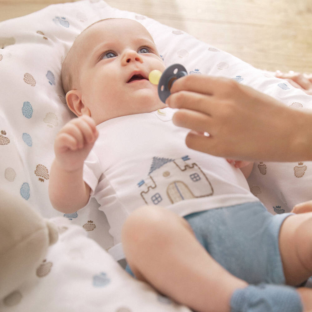 Mayoral Newborn-Boys Blue Duo Cotton Shorts Set | Childrensalon Outlet