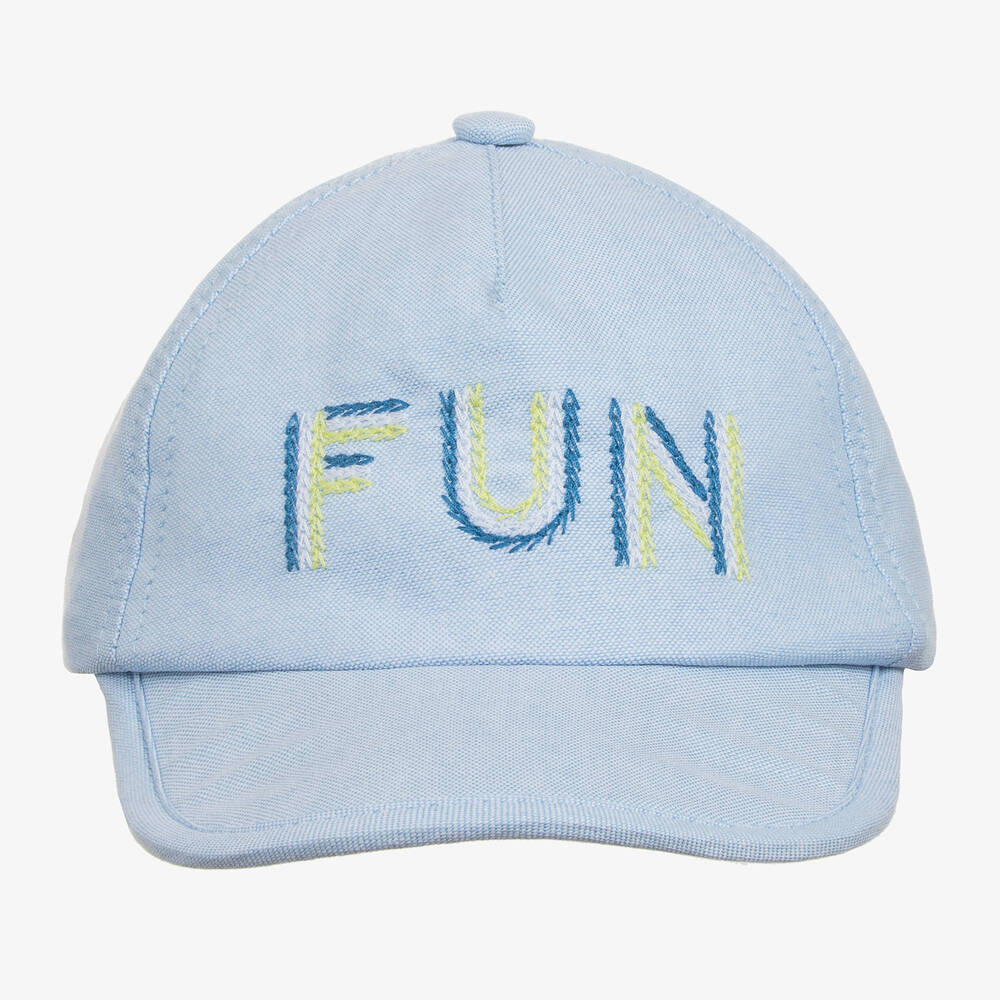 Mayoral-Boys Blue Fun Cotton Cap | Childrensalon Outlet