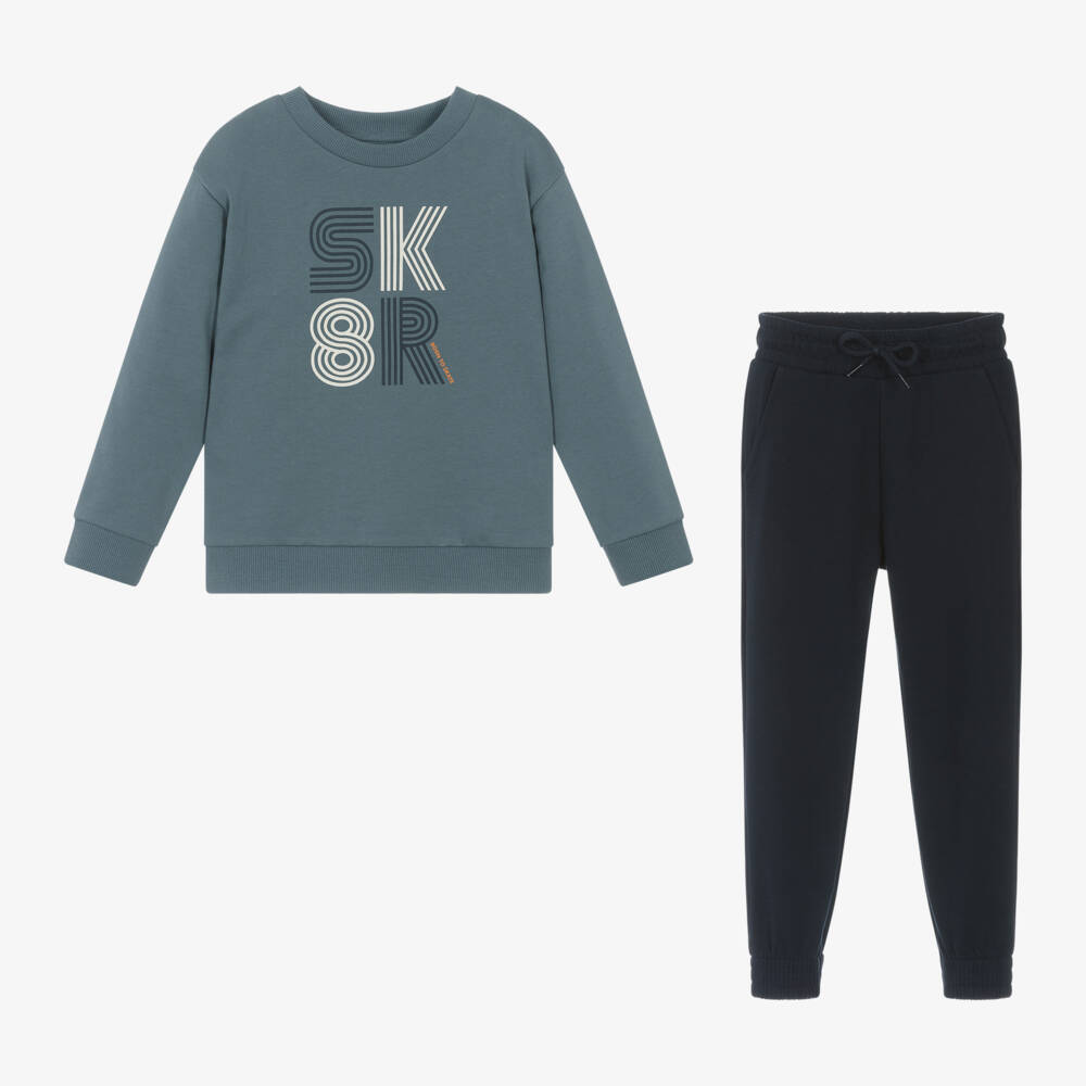 Mayoral-Boys Blue Graphic Tracksuit | Childrensalon Outlet