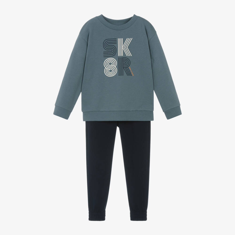 Mayoral-Boys Blue Graphic Tracksuit | Childrensalon Outlet
