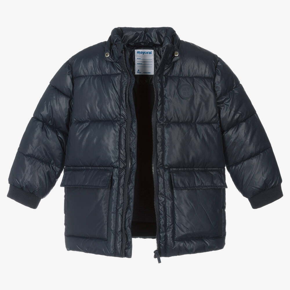 مايورال-معطف بافر هودي لون كحلي للأولاد | Childrensalon Outlet