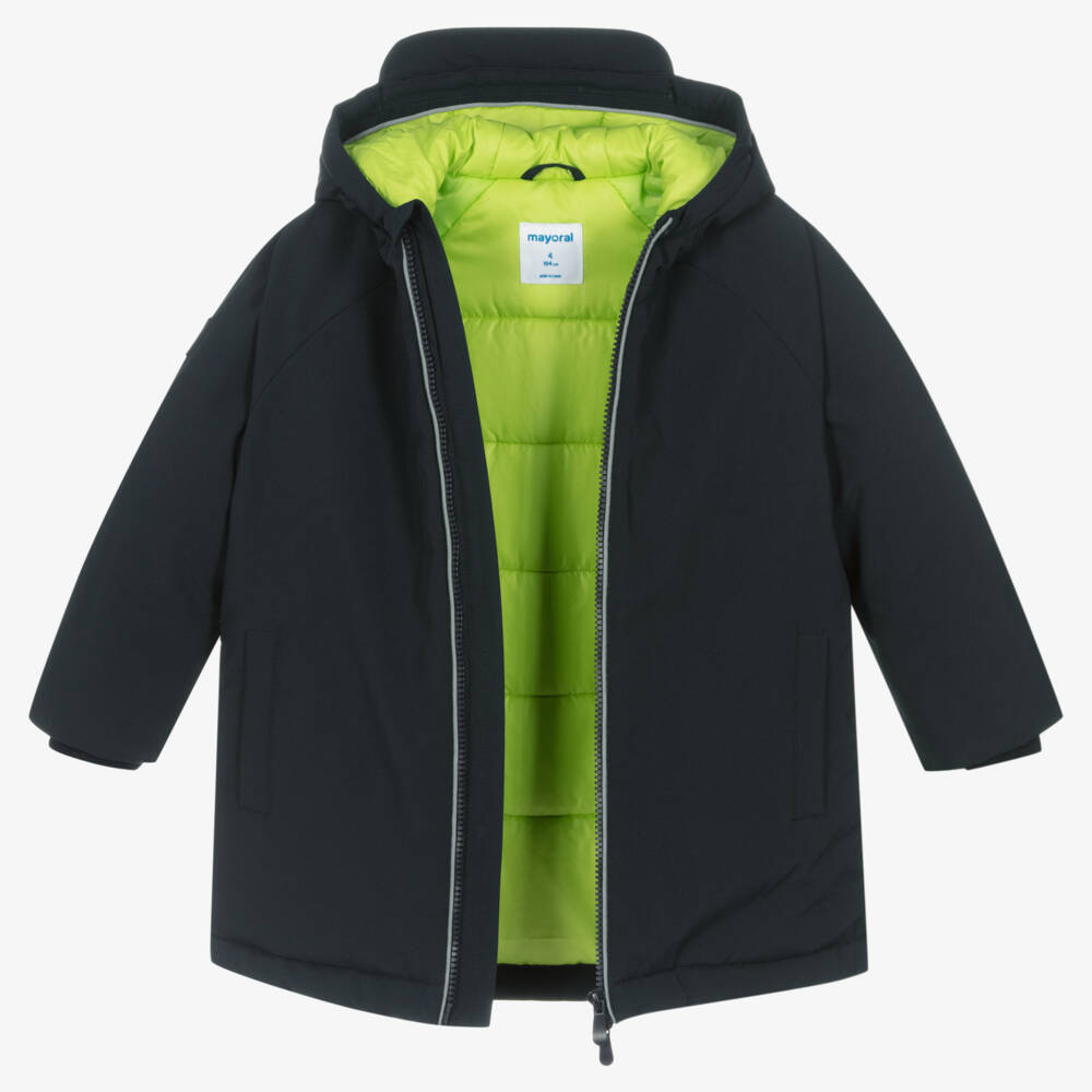 Mayoral-معطف هودي مبطن لون كحلي للأولاد | Childrensalon Outlet
