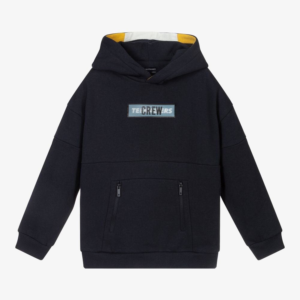 Mayoral Nukutavake-Boys Blue Hooded Sweater | Childrensalon Outlet