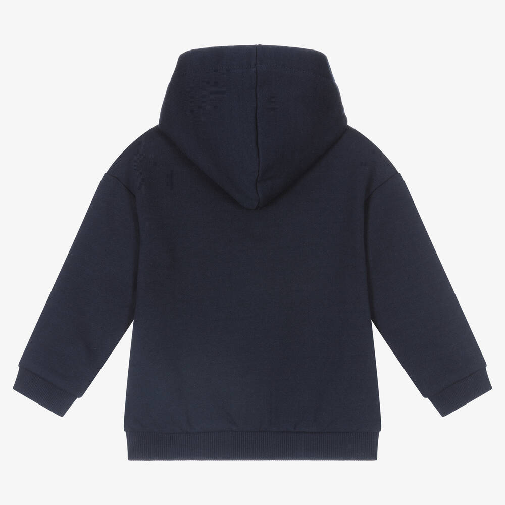 Mayoral-Boys Blue Hooded Zip-Up Top | Childrensalon Outlet