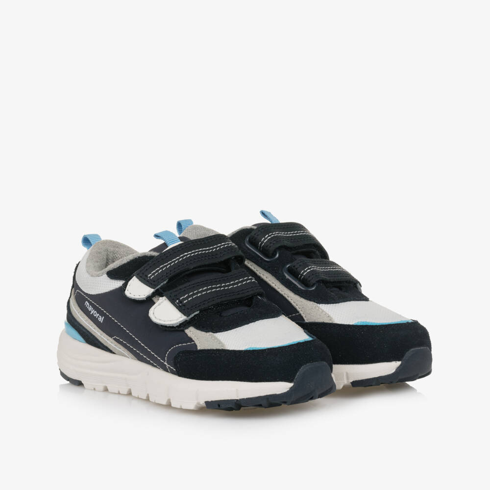 Mayoral-Boys Blue Hook-and-Loop Sneakers | Childrensalon Outlet