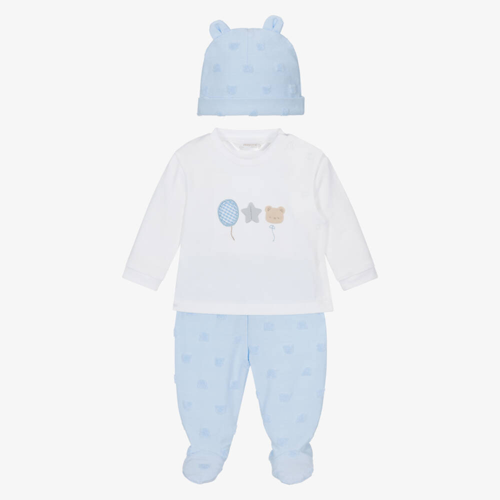 Mayoral Newborn-Boys Blue & Ivory Cozy Set | Childrensalon Outlet