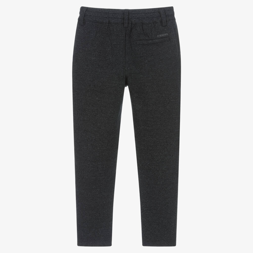 Mayoral-Boys Blue Jersey Chino Trousers | Childrensalon Outlet