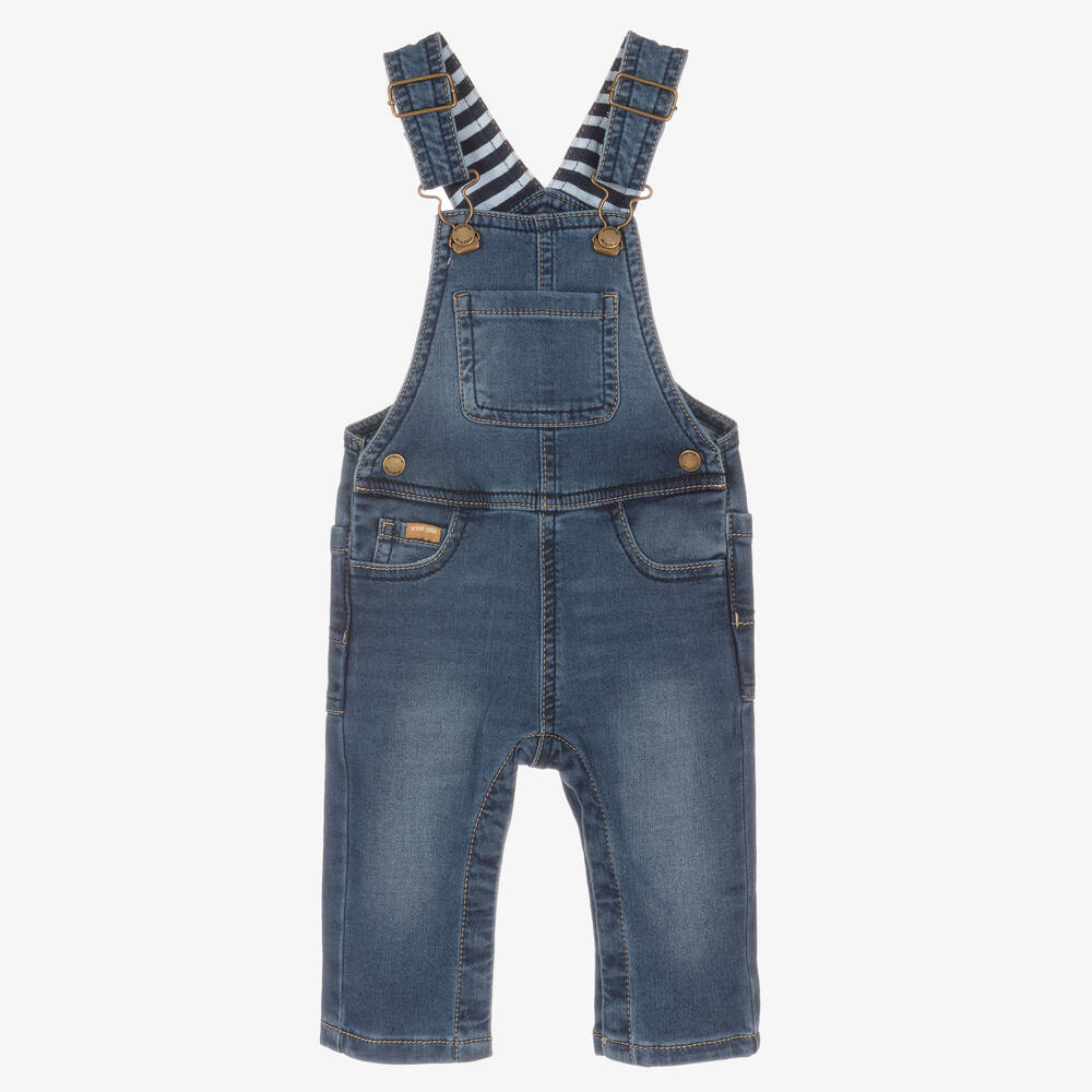 Mayoral Boys Blue Jersey Dungarees Childrensalon Outlet