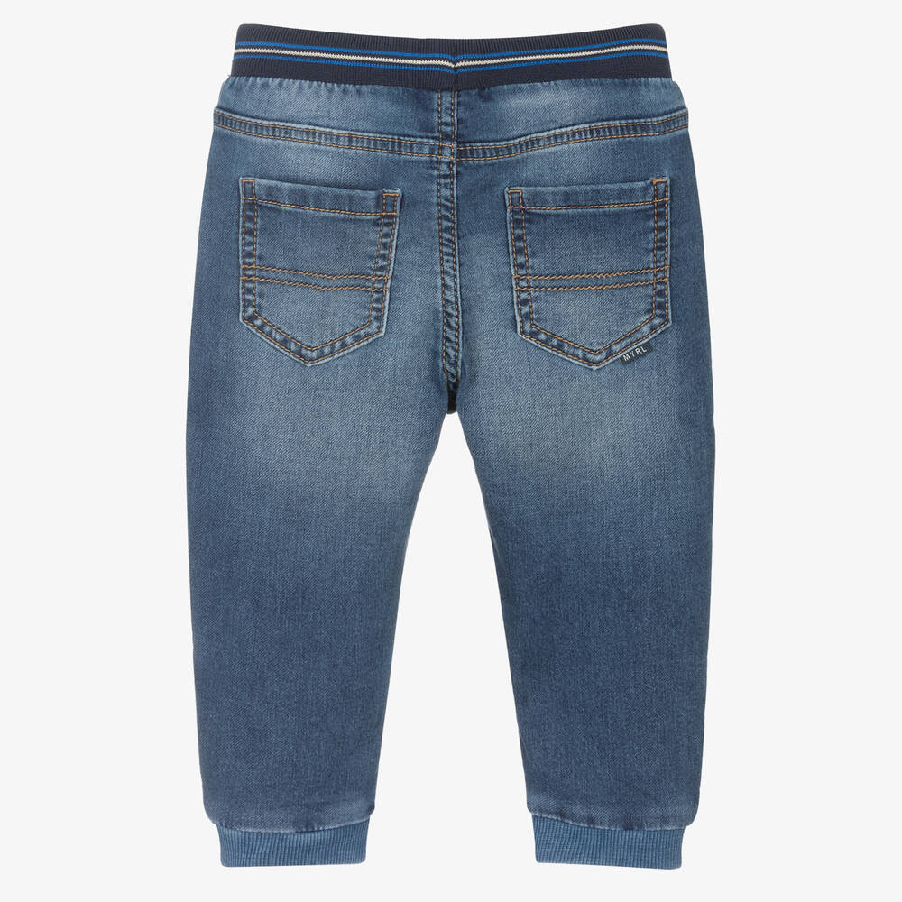 مايورال-جينز أطفال ولادي قطن جيرسي مستدام لون أزرق | Childrensalon Outlet