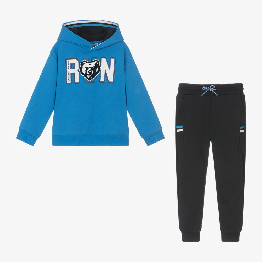Mayoral-Boys Blue Jersey Jog Set | Childrensalon Outlet