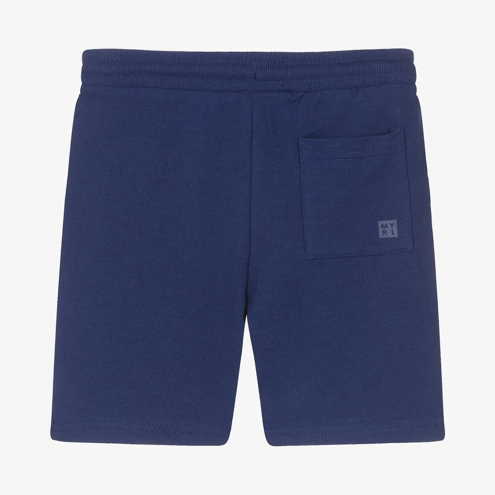 مايورال-شورت قطن جيرسي لون أزرق للأولاد | Childrensalon Outlet